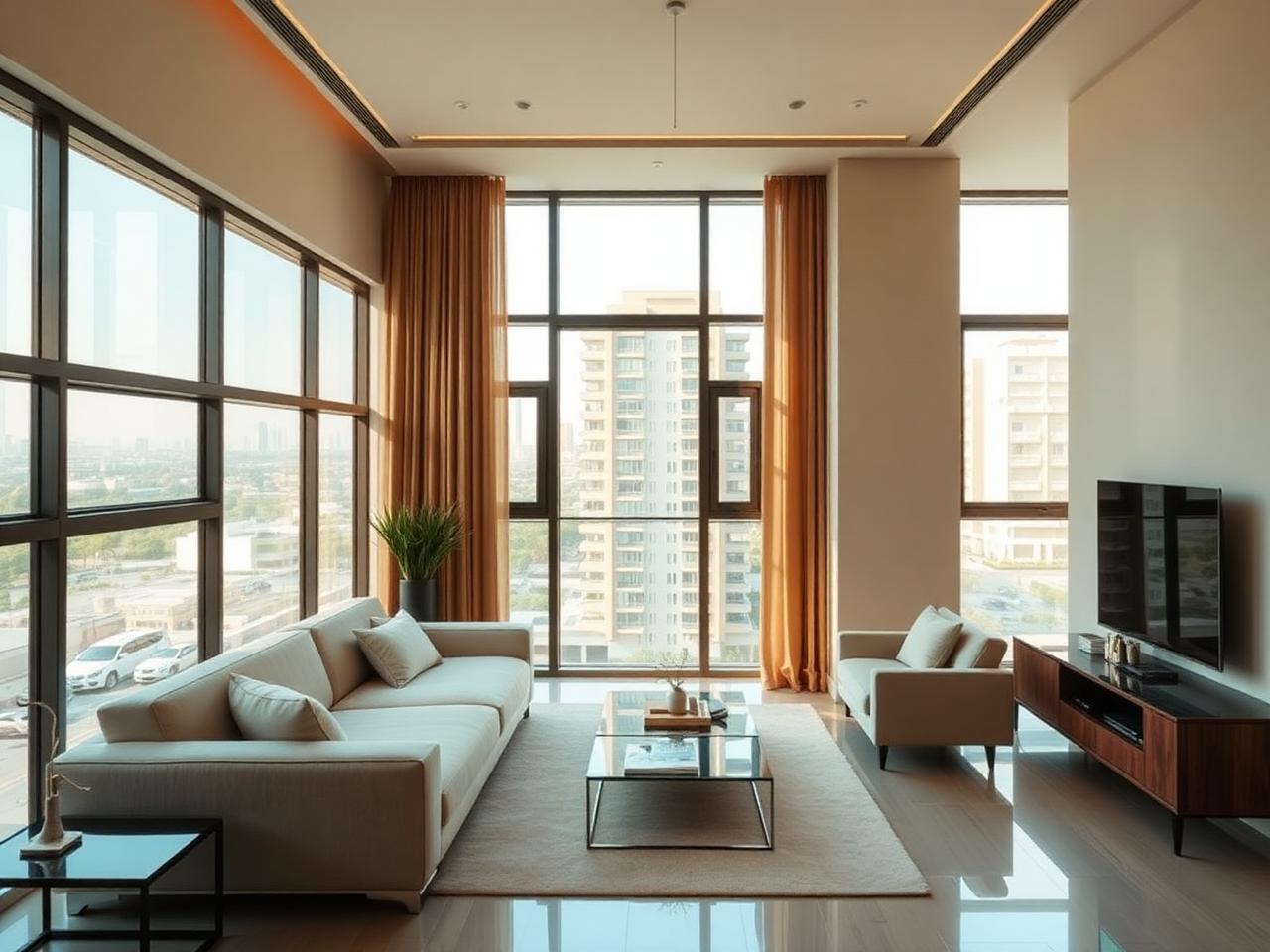 Modern apartment interior in India